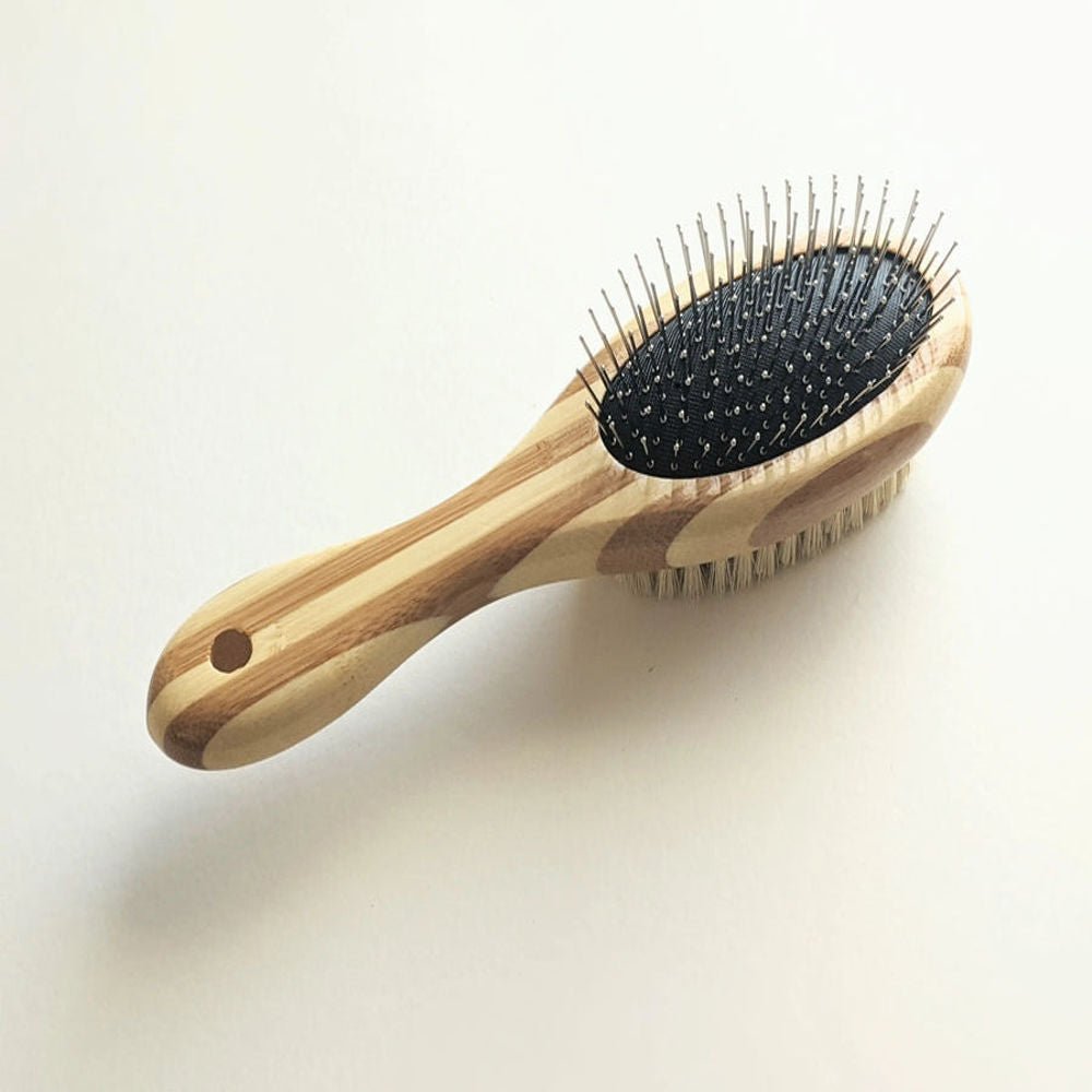Two-Sided Pet Brush – Bristle & Wire for Shedding & Detangling - Purrfect Pet Kingdom