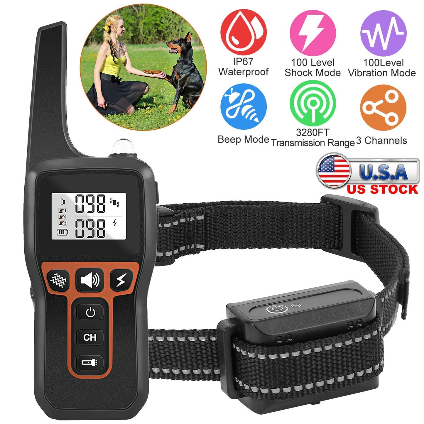 GBruno 3280FT Dog Training Collar
