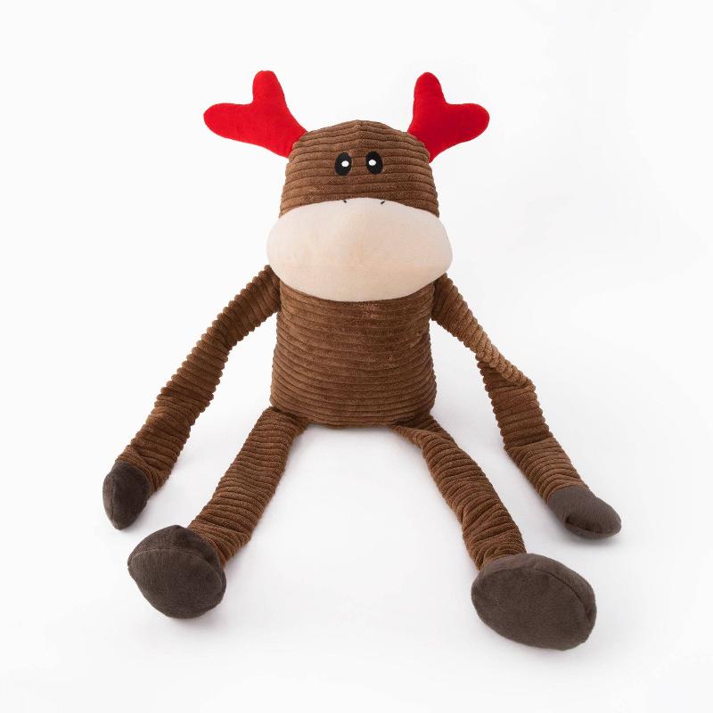 Holiday Crinkle Reindeer Plush Dog Toy - Extra Large