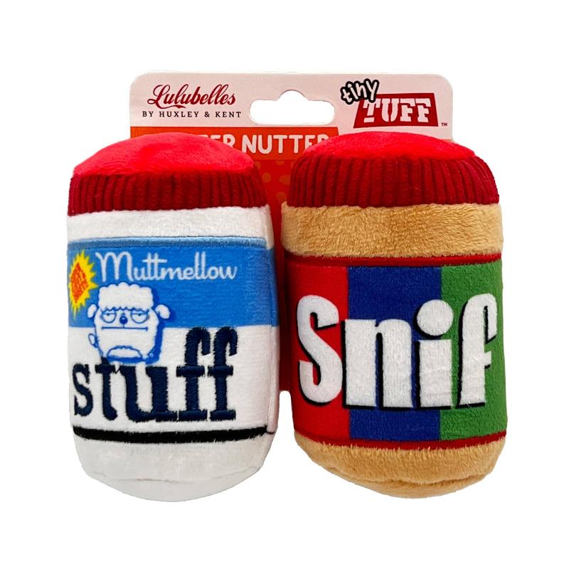 Tiny Tuff Fluffer Nutter Plush Dog Toy Set - 2 Pc