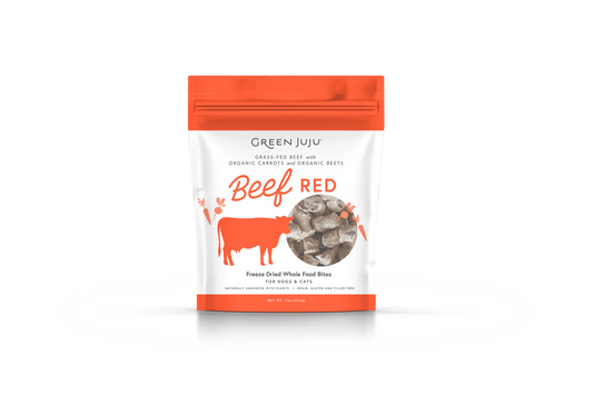 Green Juju Freeze Dried Beef Red Whole Food Bites (7.5OZ) - Green Juju Dog Treats - The Family Pet