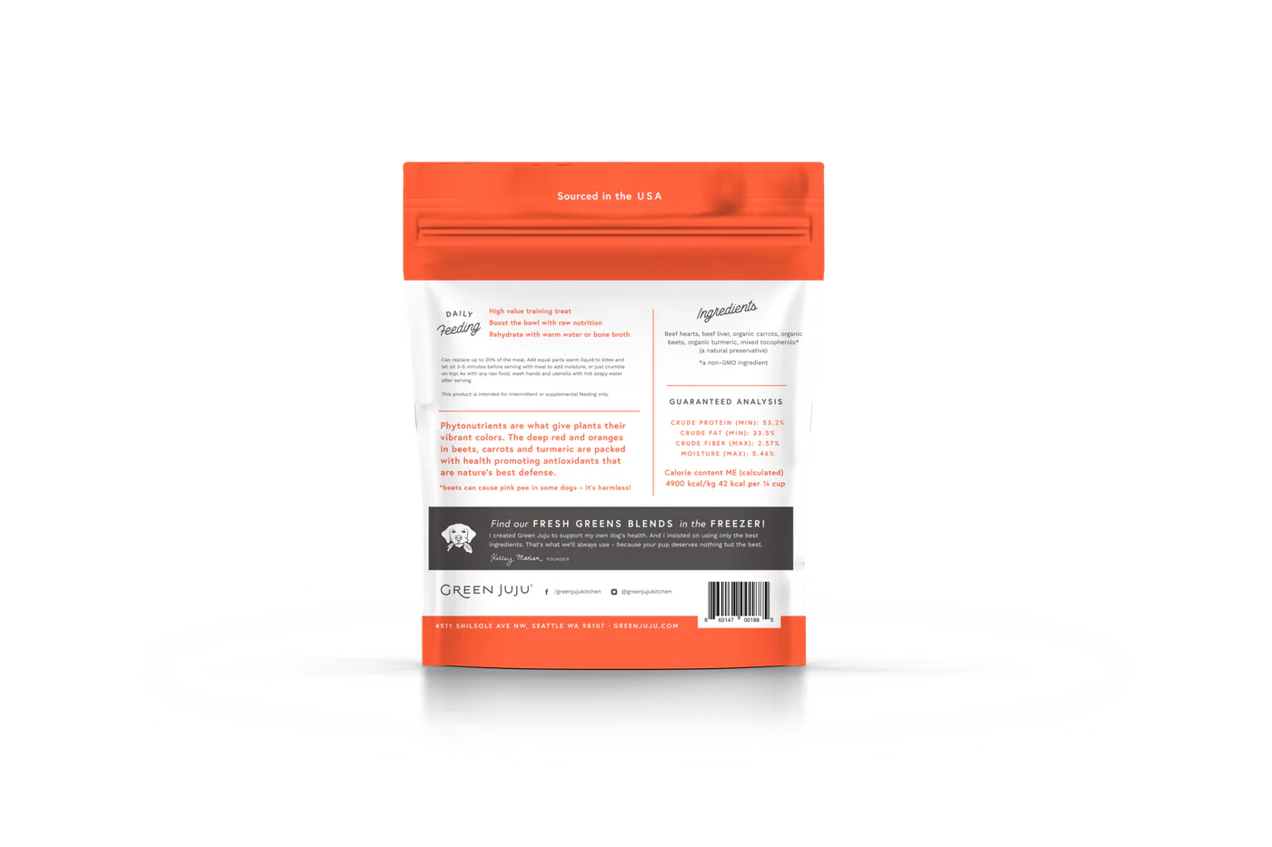 Green Juju Freeze Dried Beef Red Whole Food Bites (7.5OZ)