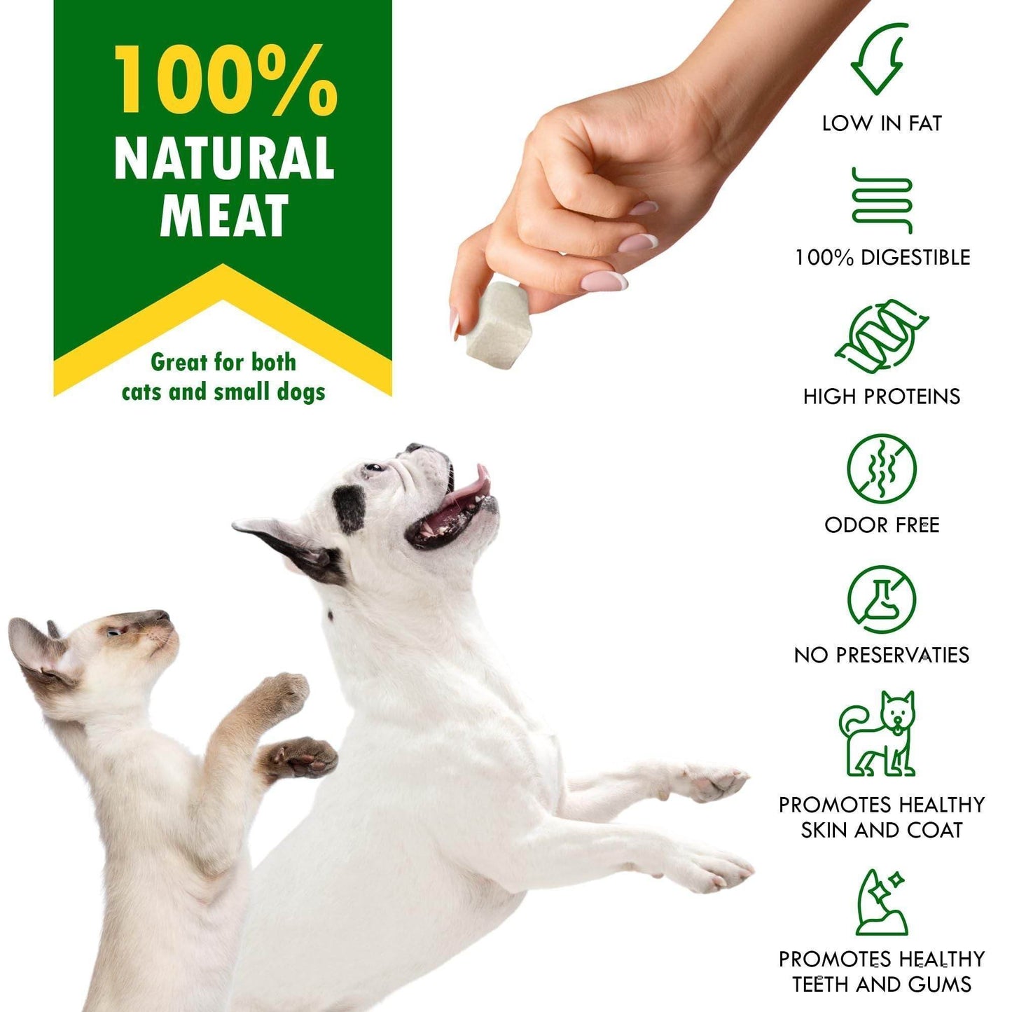 Purrfect Pet Kingdom Organic Freeze Dried Chicken Cubes Purrfect Pet Kingdom