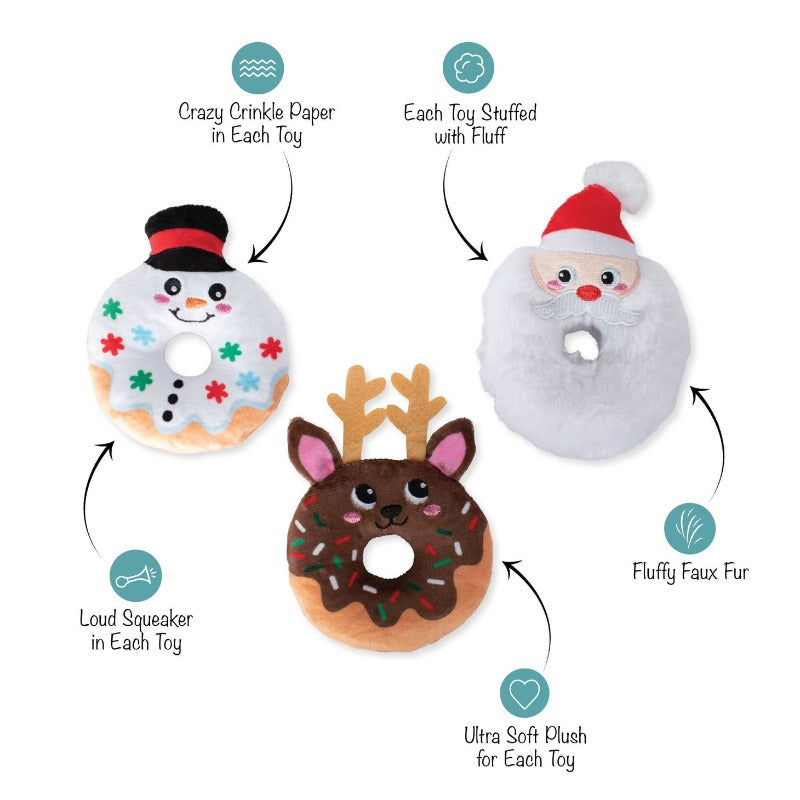 A Hole Lot of Holiday Fun Dog Toy Set - 3 Pc