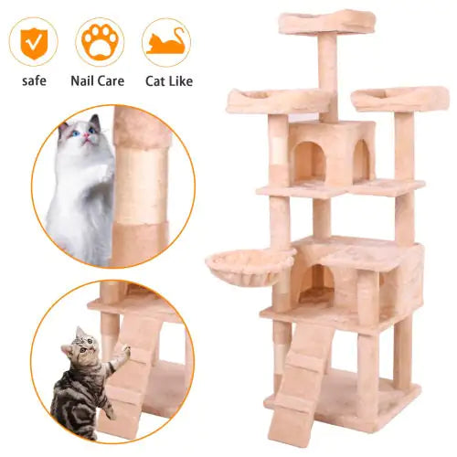 Kitty Cloud Tower - Soft Plush Cat Climber - Ameraeon