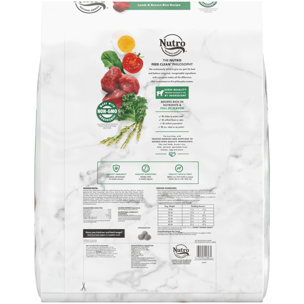 Nutro Natural Choice Adult Lamb & Brown Rice Dry Dog Food - Purrfect Pet Kingdom