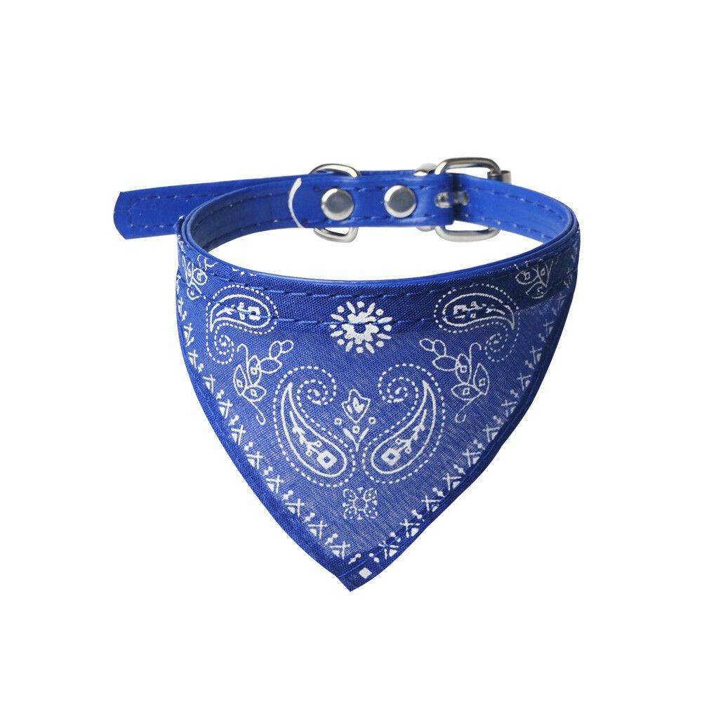 Purrfect Pet Kingdom Blue Paisley Dog Bandana Collar XL Purrfect Pet Kingdom