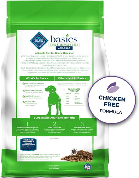 Blue Buffalo Basics Adult Grain - Free Lamb & Potato, Limited Ingredient Diet Dry Dog Food - Blue Buffalo Dry Dog Food - The Family Pet