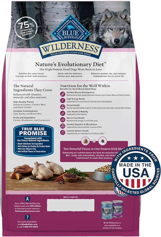Blue Buffalo Wilderness Adult Small Breed Chicken with Wholesome Grains Dry Dog Food - Blue Buffalo Dry Cat Food - The Family Pet