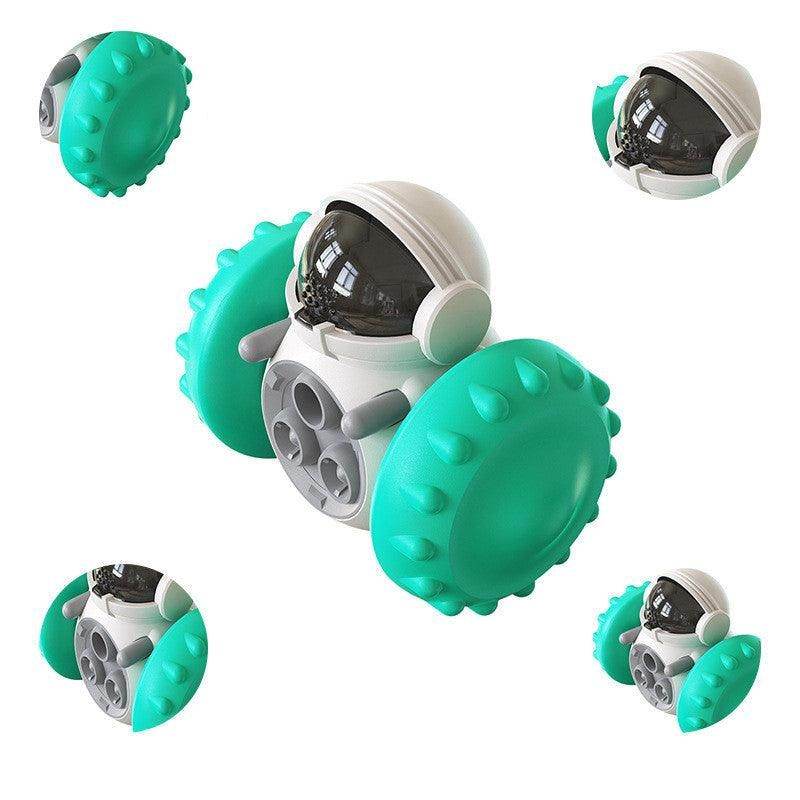 Purrfect Pet Kingdom Brain Booster Dog Toy with large textured wheels and astronaut design