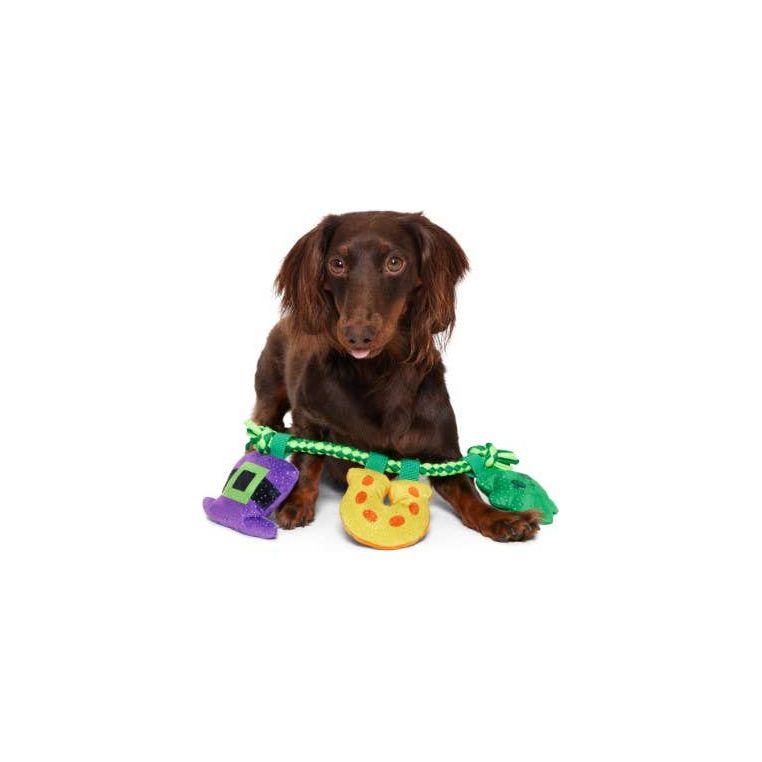 Tuggy Charms St. Patrick's Day Plush Rope Dog Toy