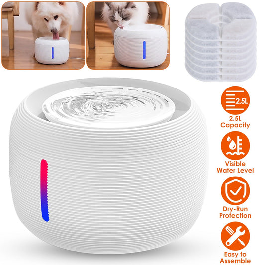 2.5L Ultra-Quiet Automatic Fountain for Cats & Dogs