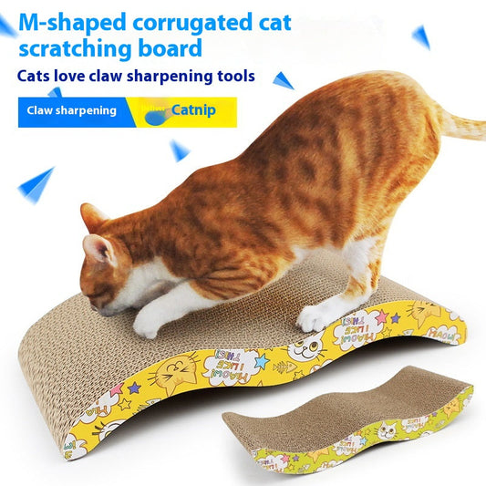 Purrfect Pet Kingdom Cat Scratch Board Leather Taobao Integrated Corrugated Paper (Cat Scratch Board, Bone Type) - Premium Cat Scratching