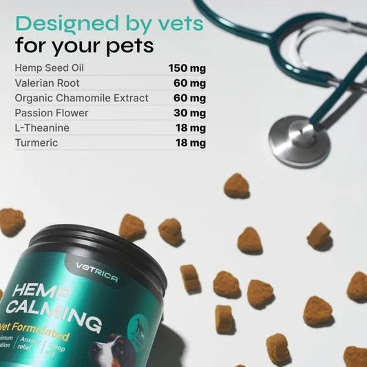 Calming Chews For Dogs Chicken Flavor All Canine Breeds Vet Visits Travel 130 Chews - Purrfect Pet Kingdom