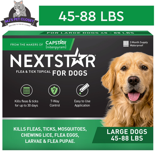 NextStar Flea & Tick Medicine for Large Dogs 45-88 lbs with easy application and effective pest control