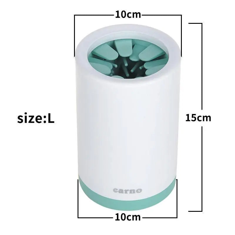 Purrfect Pet Kingdom Portable Paw Washer in size L with soft silicone bristles for effective paw cleaning