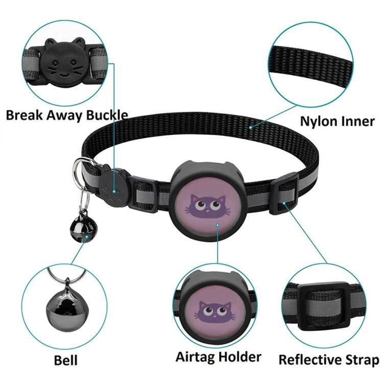 Purrfect Pet Kingdom Cat Collar for Apple AirTag - Red Purrfect Pet Kingdom