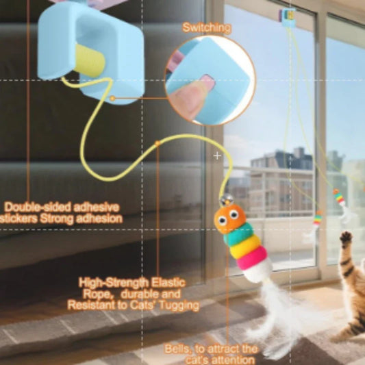 Tail Chasers Interactive Cat Toys with Elastic Rope for Exercise and Engagement in Cat Enrichment Toys for Exercise