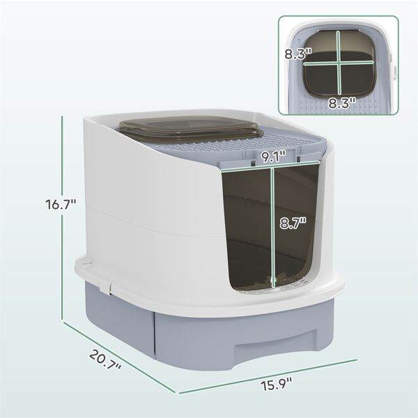 Purrfect Pet Kingdom Cat Litter Box Enclosure with Dual Entry Purrfect Pet Kingdom