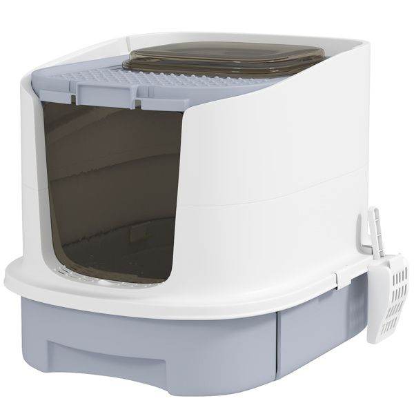 Purrfect Pet Kingdom Cat Litter Box Enclosure with Dual Entry Purrfect Pet Kingdom