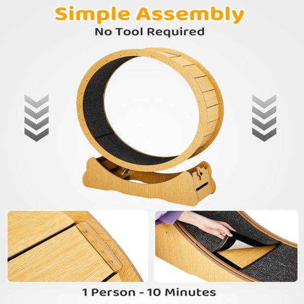 Purrfect Pet Kingdom Cat Treadmill with Wooden Frame Purrfect Pet Kingdom