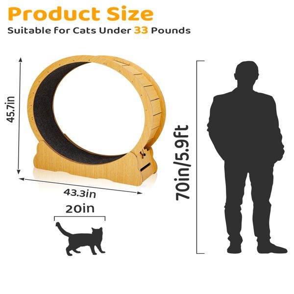 Purrfect Pet Kingdom Cat Treadmill with Wooden Frame Purrfect Pet Kingdom