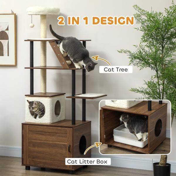 Purrfect Pet Kingdom Cat Tree with Condo & Shelves Purrfect Pet Kingdom