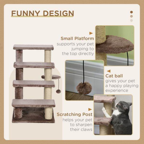 Purrfect Pet Kingdom Cat Tree for Indoor Cats - Plush Steps Purrfect Pet Kingdom