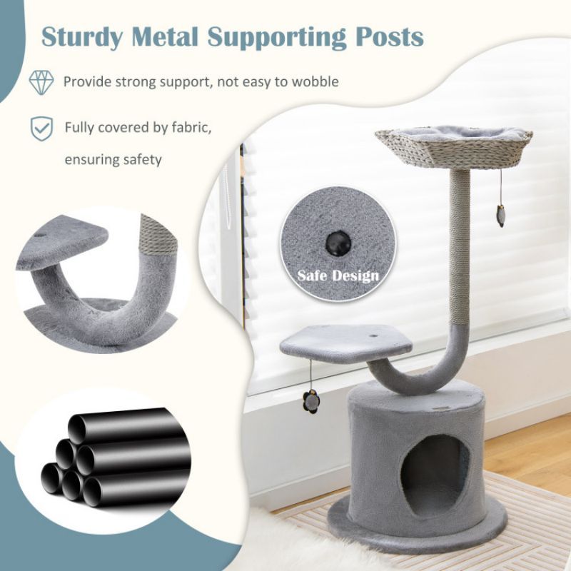 Purrfect Pet Kingdom Cat Tree for Large and Small Cats Purrfect Pet Kingdom
