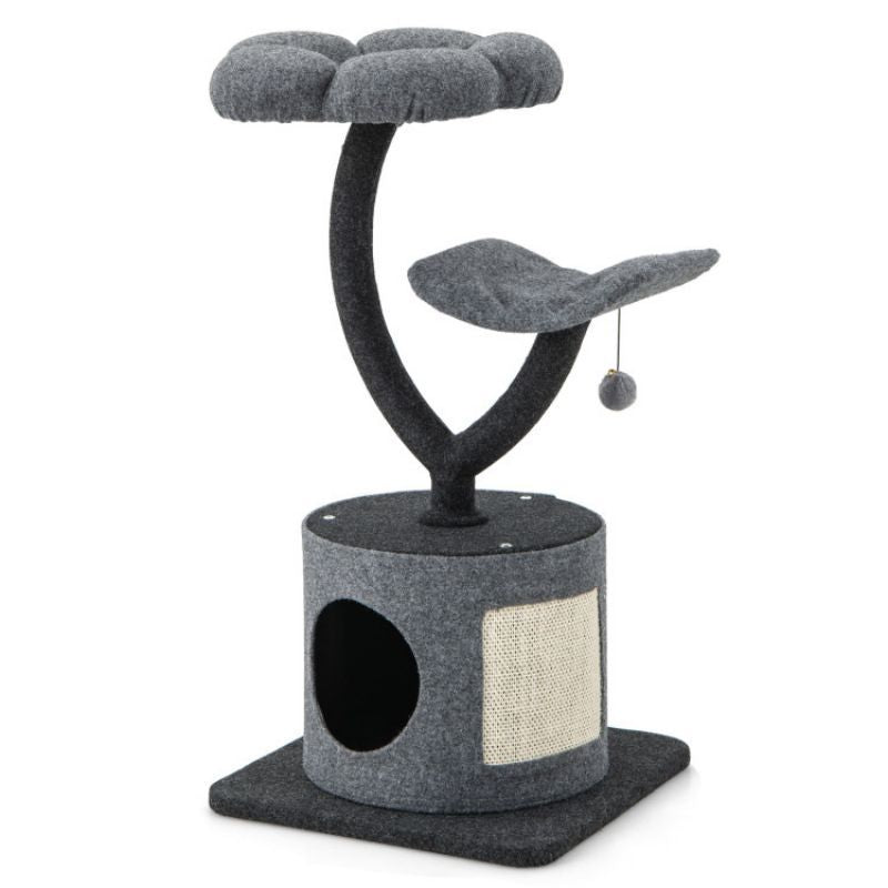 Purrfect Pet Kingdom Cat Tree with Curved Metal Supporting Frame Purrfect Pet Kingdom