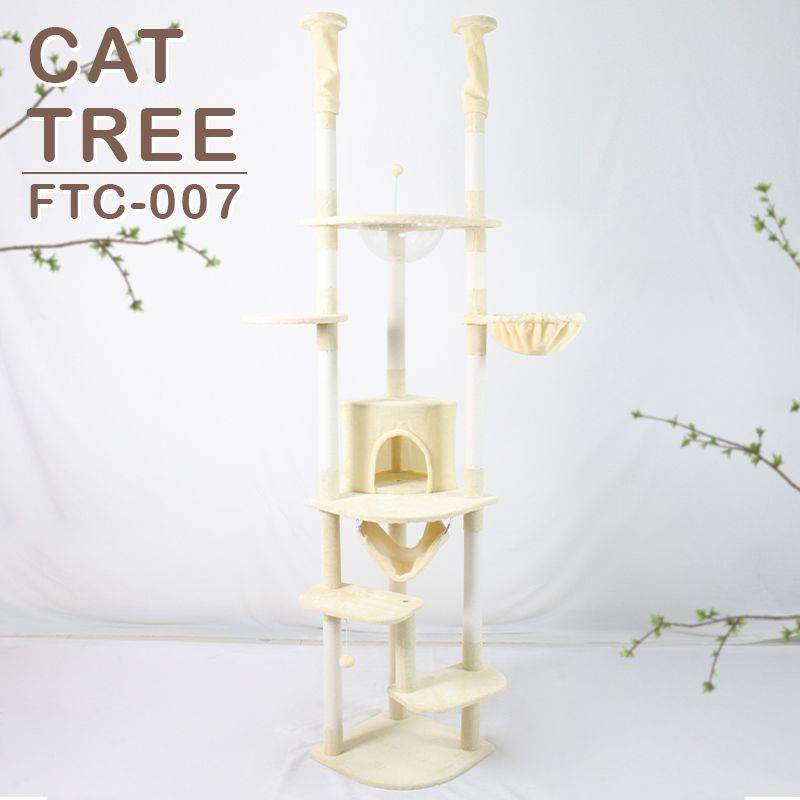 Purrfect Pet Kingdom Cat Climbing Furniture for Large Cats Cream Purrfect Pet Kingdom