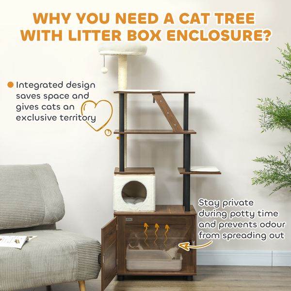 Purrfect Pet Kingdom Cat Tree with Condo & Shelves Purrfect Pet Kingdom