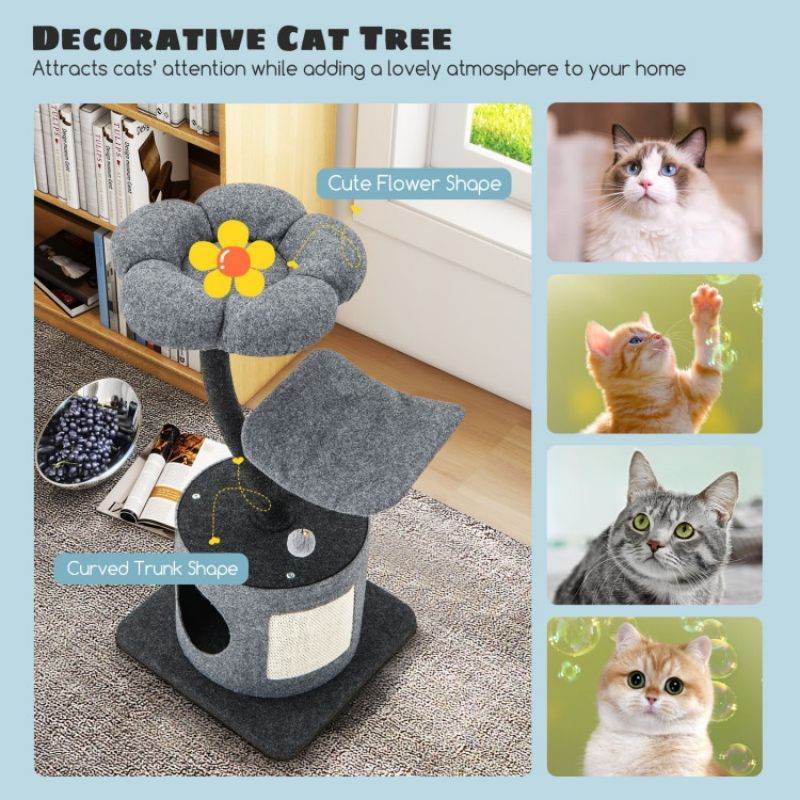 Purrfect Pet Kingdom Cat Tree with Sisal Posts & Cozy Perches 🚀 Purrfect Pet Kingdom