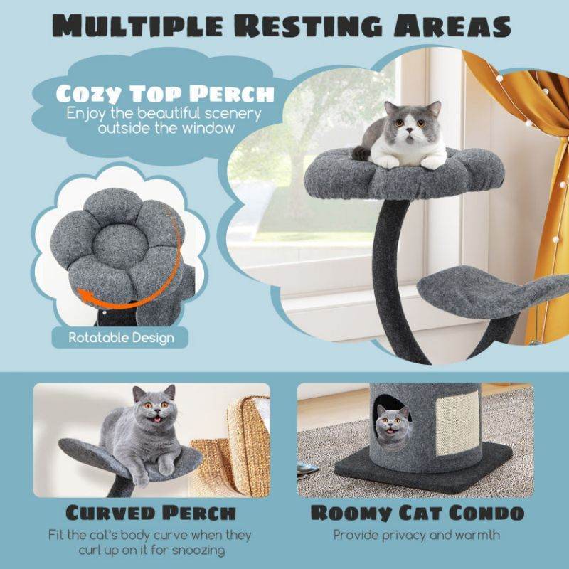 Purrfect Pet Kingdom Cat Tree with Sisal Posts & Cozy Perches 🚀 Purrfect Pet Kingdom