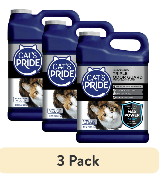 Purrfect Pet Kingdom Cat's Pride 3-Pack Best Odor Control Cat Litter (3 pack) Cat's Pride Max Power Triple Purrfect Pet Kingdom