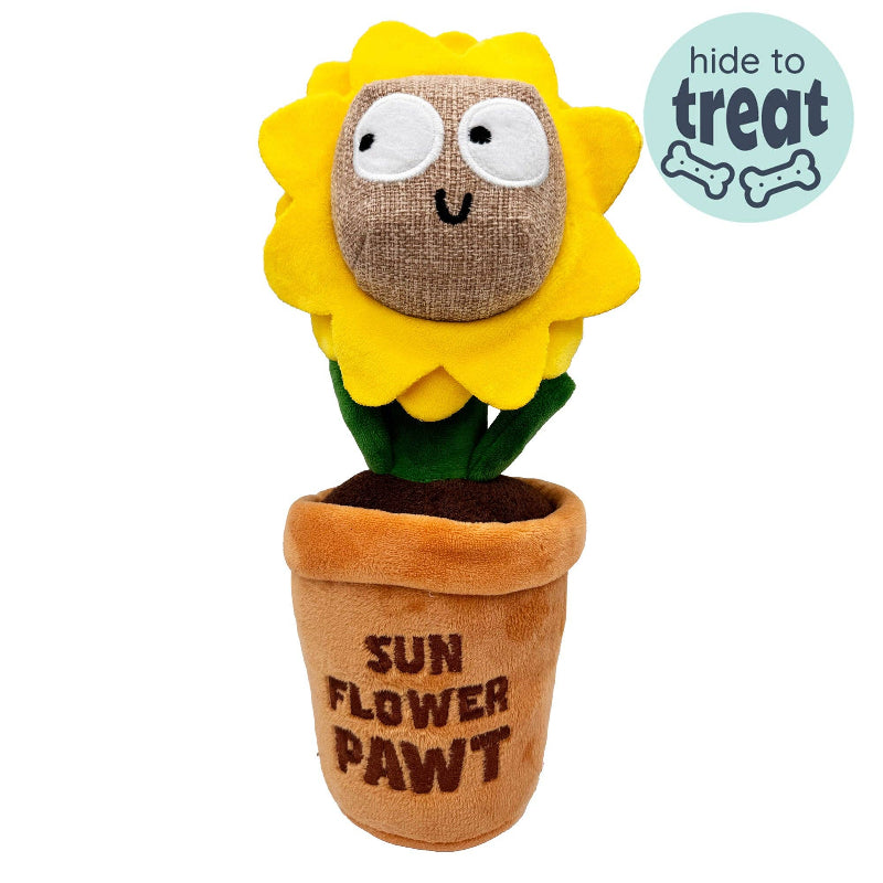 Seek 'n Treat Sunflower Pawt Plush Treat Interactive Dog Toy
