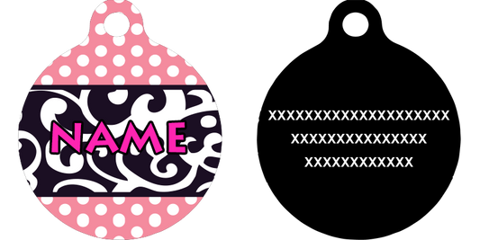 Chantilly Pink HD Dog ID Tag