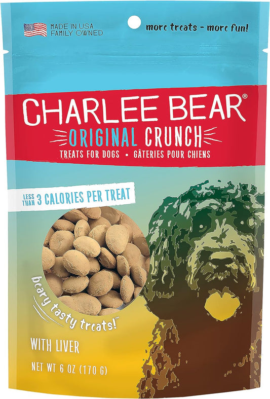 Charlee Bear Original Crunch Liver Dog Treats (16oz) - Charlee Bear Crunchy Dog Treats - The Family Pet