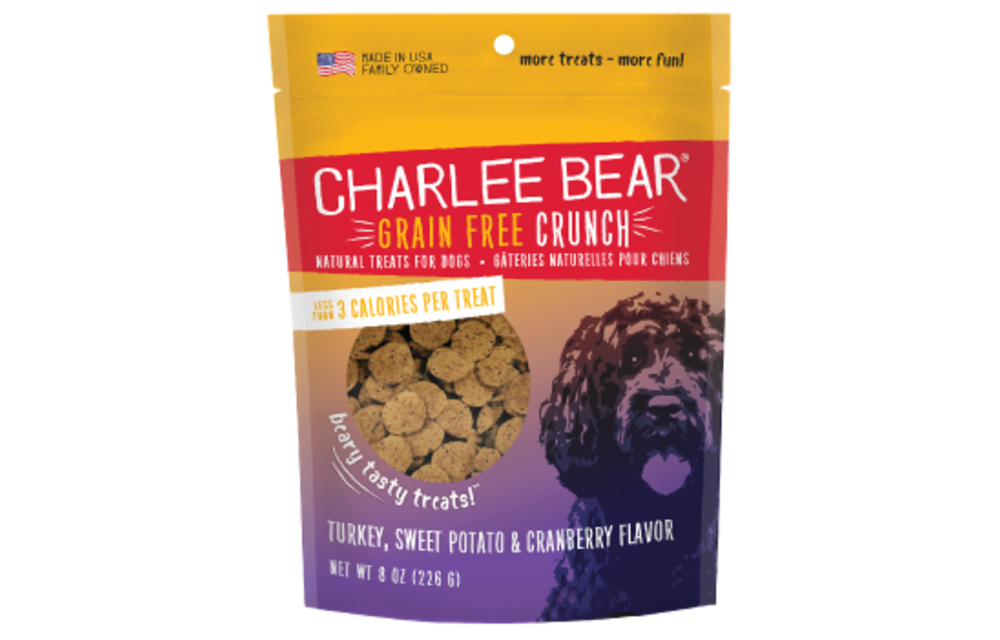 Charlee Bear Grain Free Turkey & Sweet Potato Dog Treats 8oz