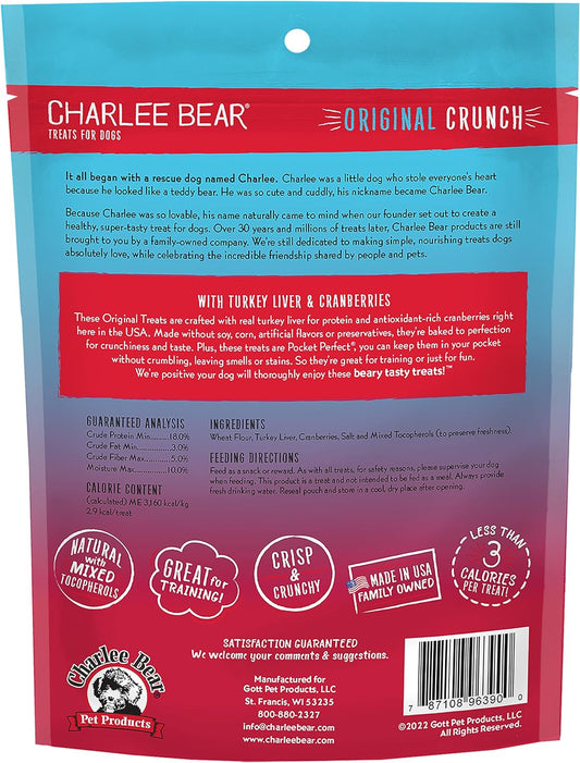 Charlee Bear Turkey Liver & Cranberry Crunchy Dog Treats 16oz