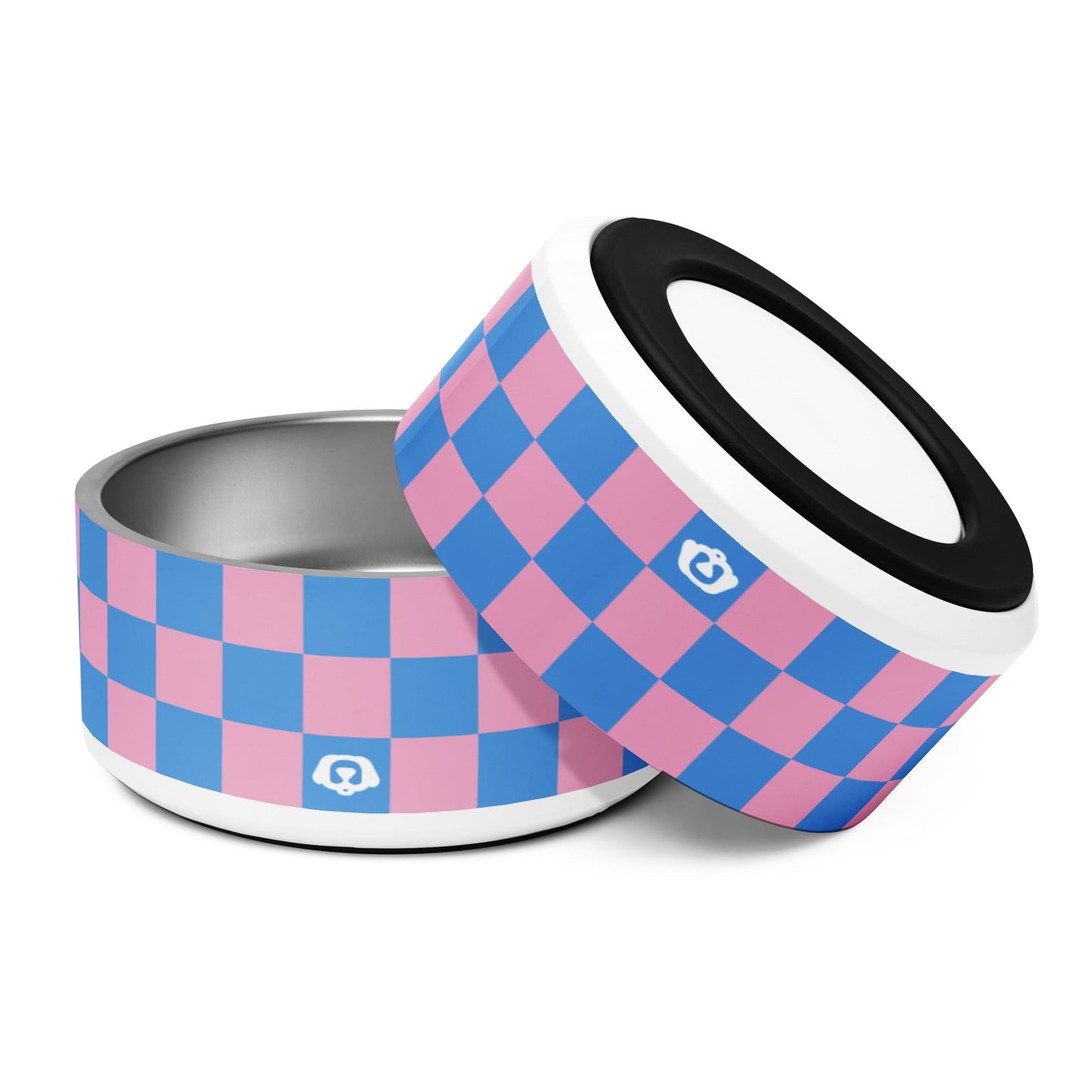 Checker Retro Shade 32oz Dog Bowl - Dog Bowls & Feeders - Wuforia