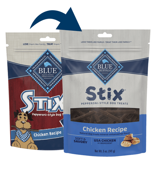 Blue Buffalo Blue Stix Soft - Moist Treats Chicken Recipe (5oz) - Soft Treats - The Family Pet