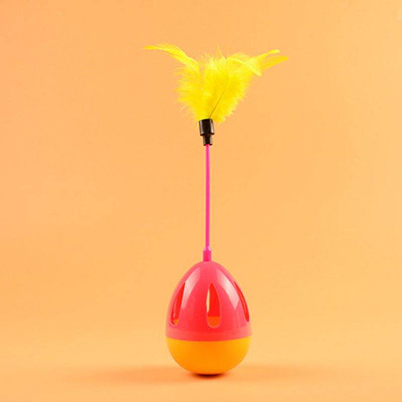 Purrfect Pet Kingdom Chirping Feather Toy for Cats orange Purrfect Pet Kingdom