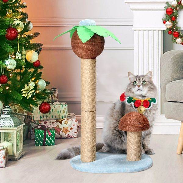 Purrfect Pet Kingdom Coconut Palm Cat Scratcher Tower Purrfect Pet Kingdom