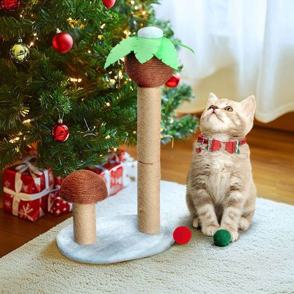 Purrfect Pet Kingdom Coconut Palm Cat Scratcher Tower Purrfect Pet Kingdom