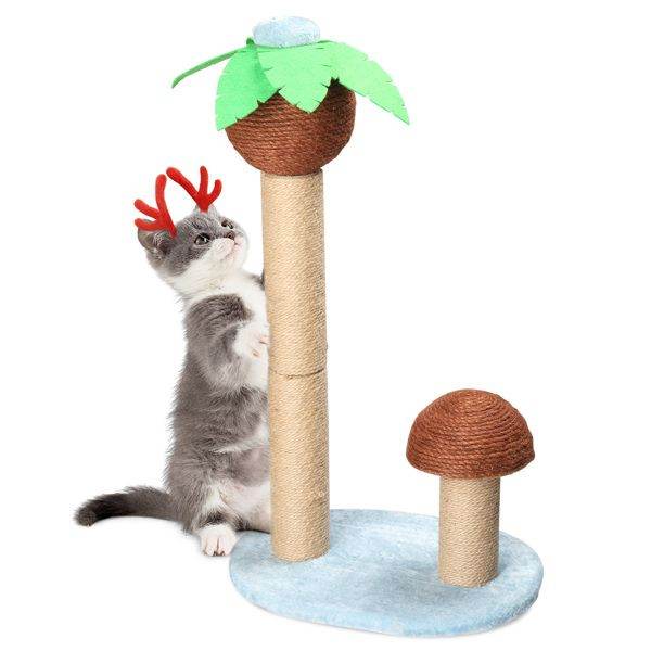 Purrfect Pet Kingdom Coconut Palm Cat Scratcher Tower Purrfect Pet Kingdom