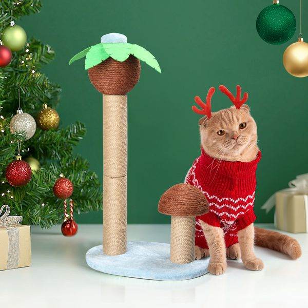 Purrfect Pet Kingdom Coconut Palm Cat Scratcher Tower Purrfect Pet Kingdom