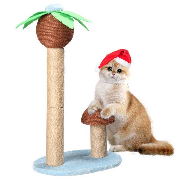 Purrfect Pet Kingdom Coconut Palm Cat Scratcher Tower Purrfect Pet Kingdom