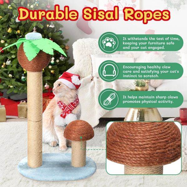 Purrfect Pet Kingdom Coconut Palm Cat Scratcher Tower Purrfect Pet Kingdom