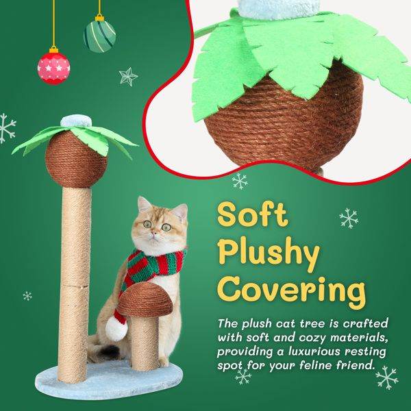 Purrfect Pet Kingdom Coconut Palm Cat Scratcher Tower Purrfect Pet Kingdom